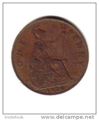 GREAT BRITAIN   1  PENNY  1928  (KM # 838) - D. 1 Penny