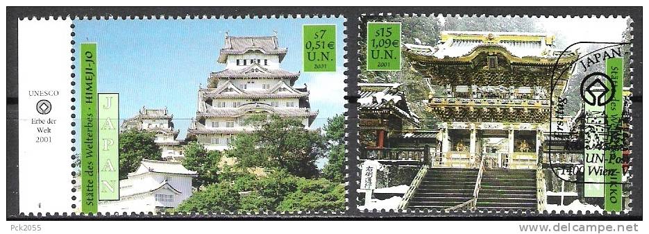 UNO Wien 2001 MiNr.333-334 Gest. Kultur Und Naturerbe Der Menschheit Japan  ( 1543 )NP - Used Stamps