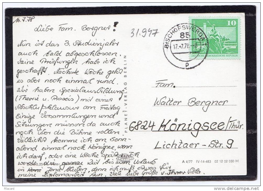 31947     Germania,   Bischofswerda,  VG  1978 - Bischofswerda