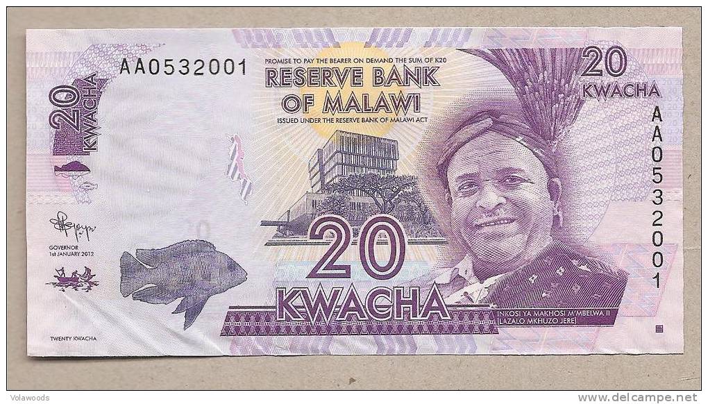 Malawi - Banconota Non Circolata Da 20 Kwacha - 2012 - Malawi