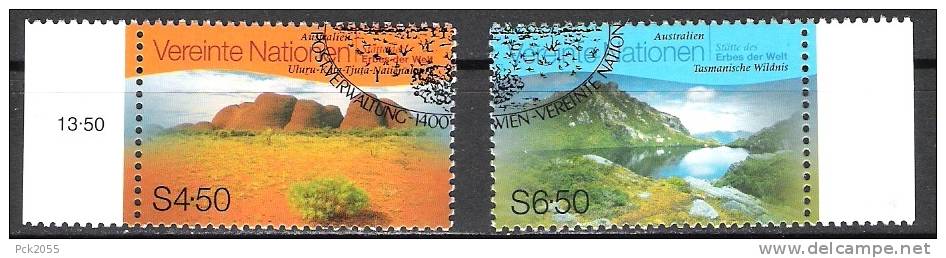 UNO Wien 1999 MiNr.279-280 Gest. Kultur Und Naturerbe Der Menschheit Australien ( 1555 )NP - Used Stamps