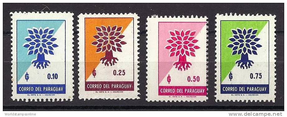 Paraguay, Year 1961, SG 971-974, World Refugee Year, MNH ** - Paraguay