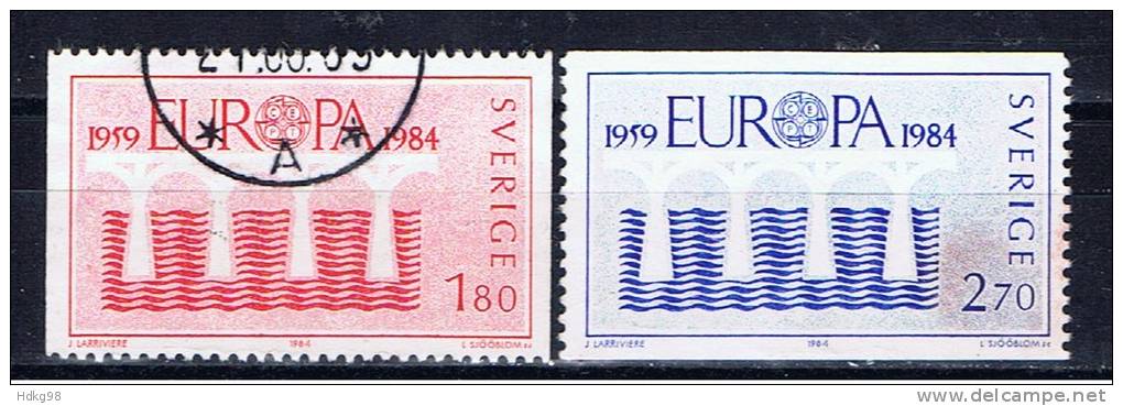 S Schweden 1984 Mi 1270-71 EUROPA - Usados