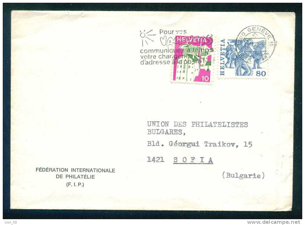 114375 Cover Lettre Brief  1978  FLAMME , FEDERATION INTERNATIONALE DE PHILATELI Switzerland Suisse Schweiz Zwitserland - Briefe U. Dokumente