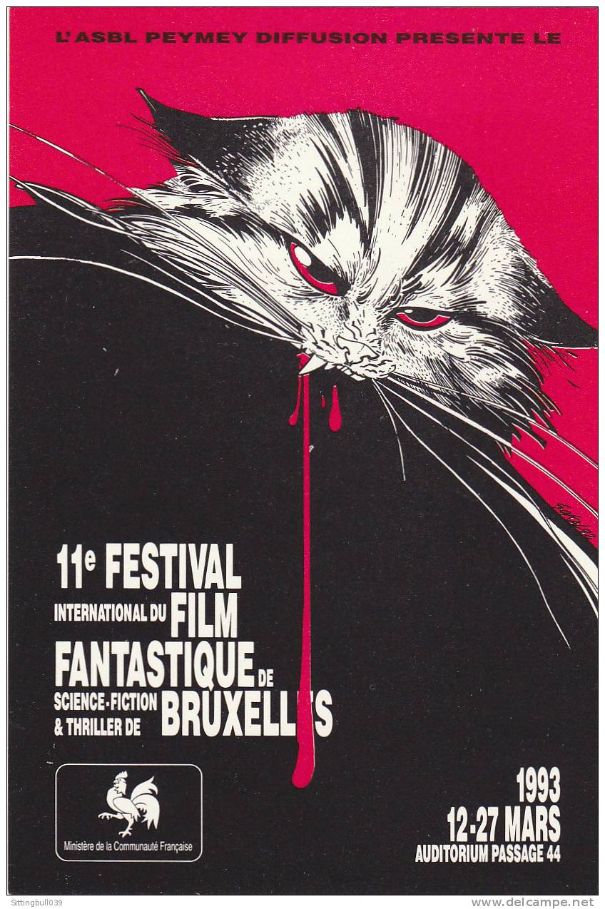 SOKAL. Mini-calendrier Pour Le 11e Festival International Du Film Fantastique Et De La SF. Bruxelles 1993. 2 Logos Pub # - Agendas & Calendriers