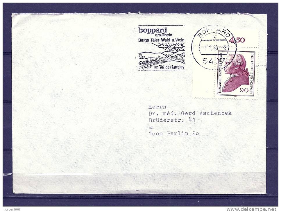 DEUTSCHE BUNDESPOST,  01/01/1986 Ian Tal Der Loreley - BOPPARD  (GA3862) - Wein & Alkohol