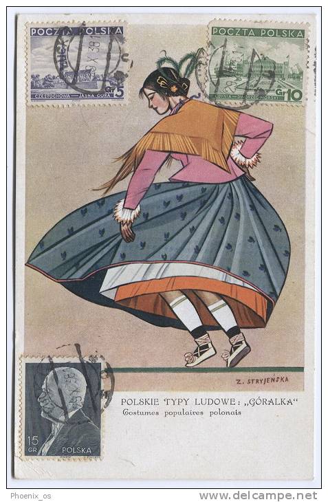 POLAND - Polskie Typy Ludowe, GORALKA, 1938. Ethnics Postcards - Unclassified