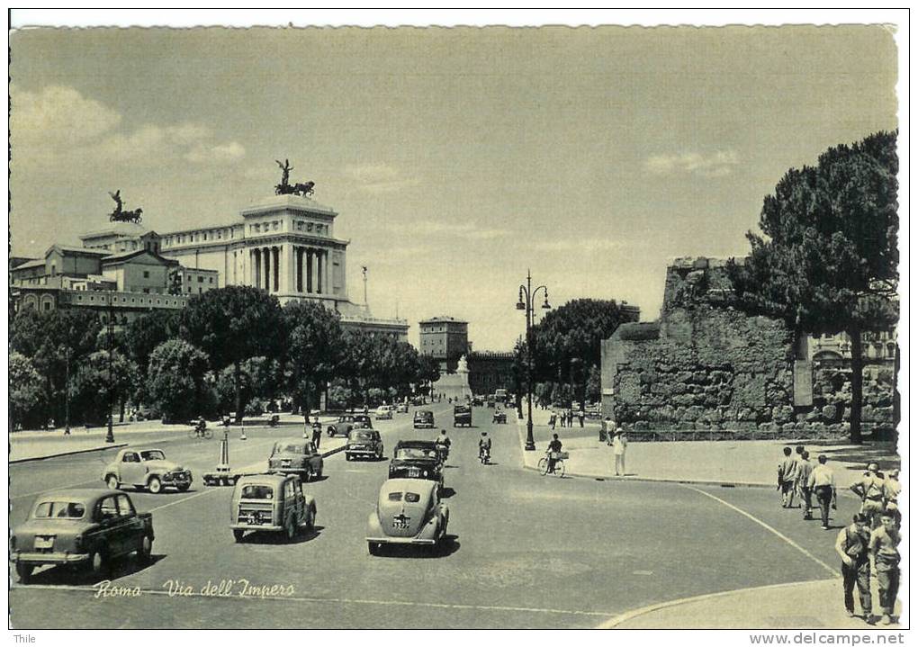 ROMA - Via Dell'Impero - Old Cars - Transportes