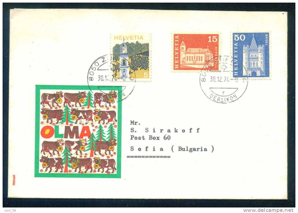 114211 Cover Lettre Brief  1974 OLMA BASEL APPENZELL BIDOGNO Switzerland Suisse Schweiz Zwitserland - Briefe U. Dokumente