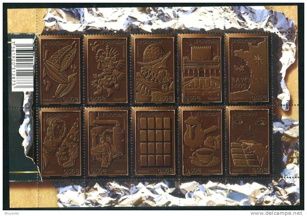 Bloc-Feuillet De 2009 "Le Chocolat - 10 Timbres Gommés " - Neufs