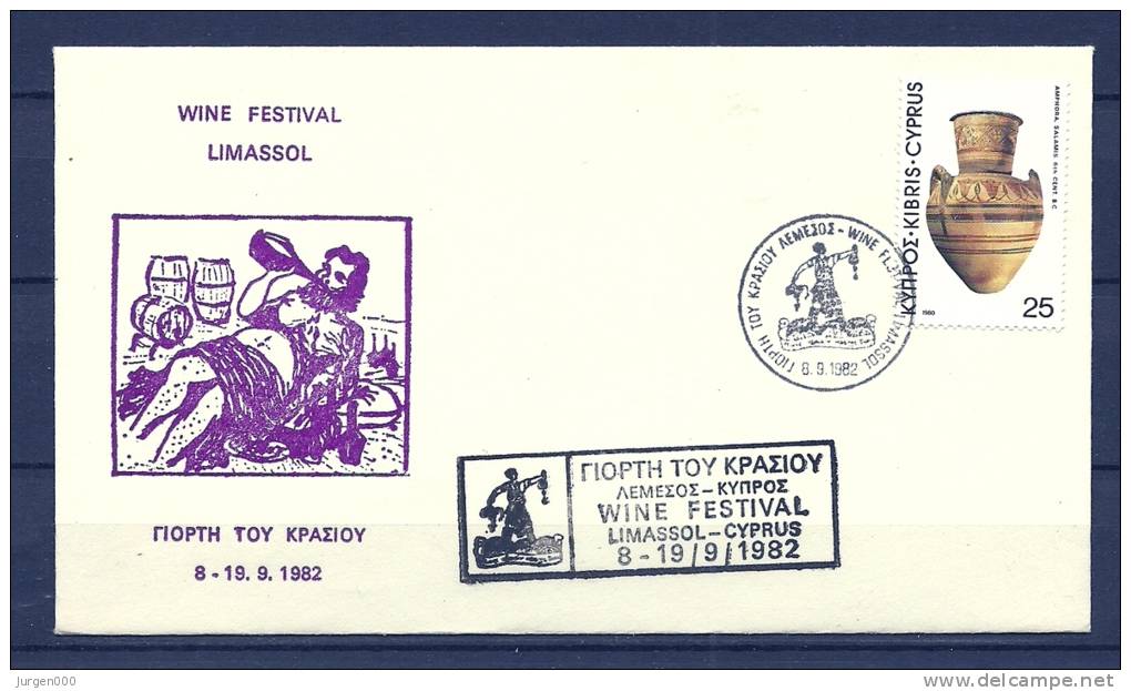 CYPRUS , 19/09/1982  Wine Festival -  LIMASSOL   (GA4630) - Wijn & Sterke Drank