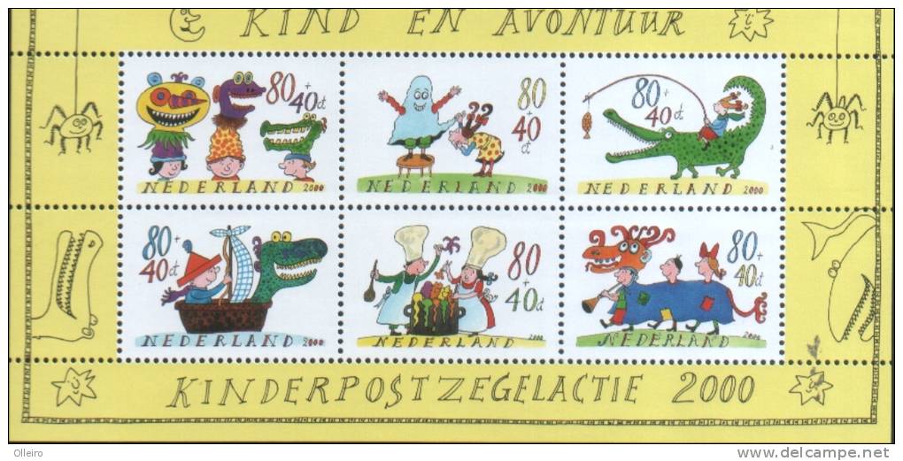 Olanda Pays-Bas Nederland  2000 Foglietto Francobolli Per Ragazzi Sovraprezzati ** MNH - Nuevos