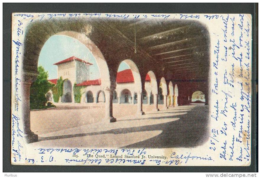 1903 USA POSTCARD   PALO  ALTO  TO RUSSIA  RUSSIAN  TPO  RAILWAY  MAIL RAILCAR 125 , LELAND STANFORD UNIVERSITY - Other & Unclassified