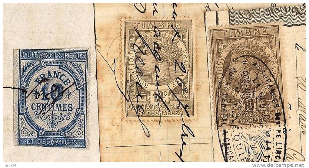 LOT 3  DOCUMENTS COMPTABLES AVEC TIMBRES FISCAUX DIFFERENTS- 1882- 1889- 1877 - Bills Of Exchange