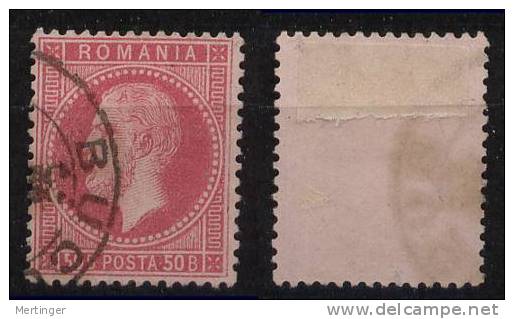Rumänien Romania Mi# 42 Gest. M€ 50,- - 1858-1880 Moldavie & Principauté