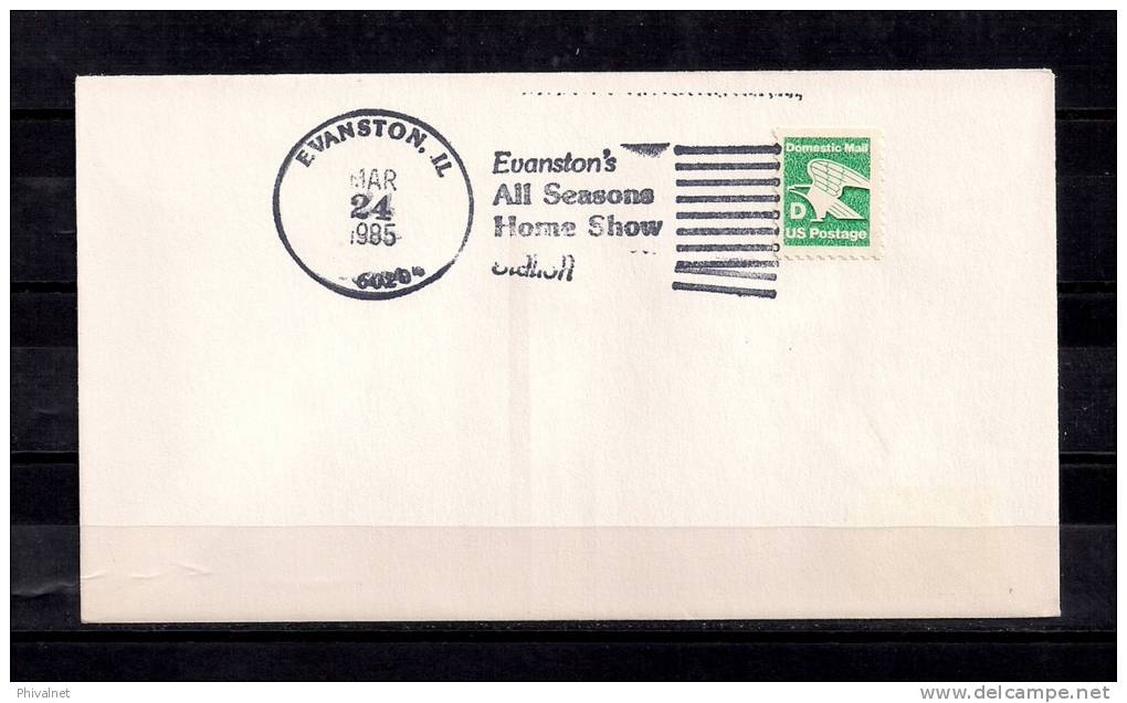 ESTADOS UNIDOS, SOBRE CONMEMORATIVO, 1985,EVANSTON, IL, ALL SEASONS HOME SHOW - Event Covers