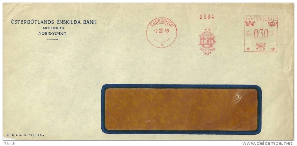 Banque Bank / Norrköping 1949 / Östergötlands Enskilda Bank / Devant Voorzijde Front - Autres & Non Classés