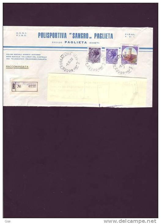 ITALIA  1980 - Raccomandta Con Mista Siracusana - Castelli - 1971-80: Storia Postale