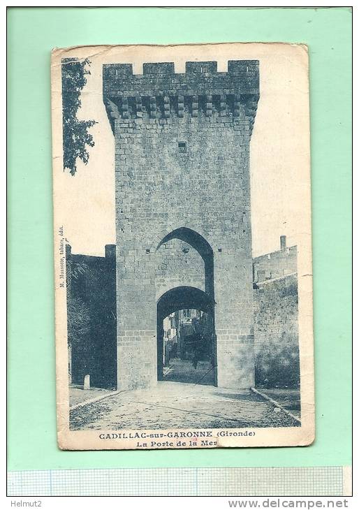 MT703- CADILLAC Sur GARONNE (Gironde) La Porte De La Mer (voir Détails 2scan) N&B Animée écrite Années 1940-50 Env. - Cadillac