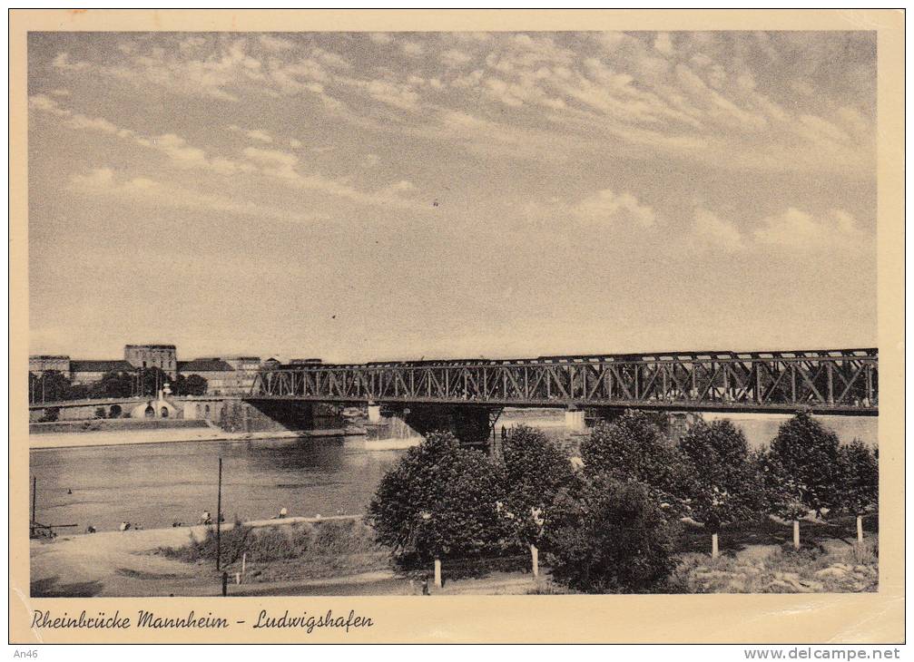 MANNHEIM   - GERMANIA-LUDWINGSHAFEN VG 1955  BELLA FOTO D´EPOCA ORIGINALE 100% - Mannheim