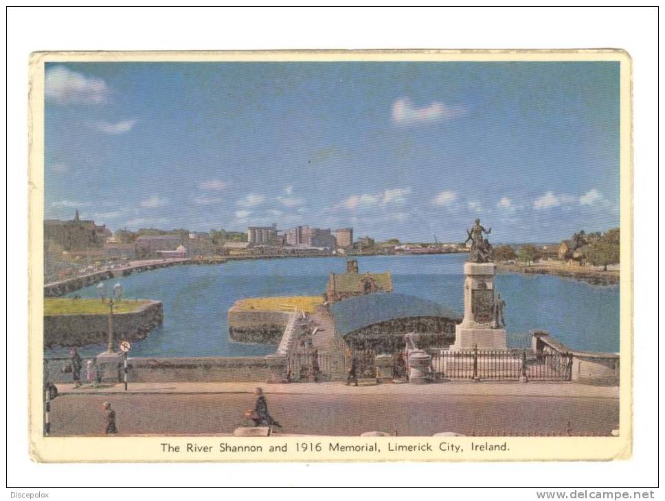 C1801 Limerick City - The River Shannon And 1916 Memorial / Viaggiata 1964 - Limerick