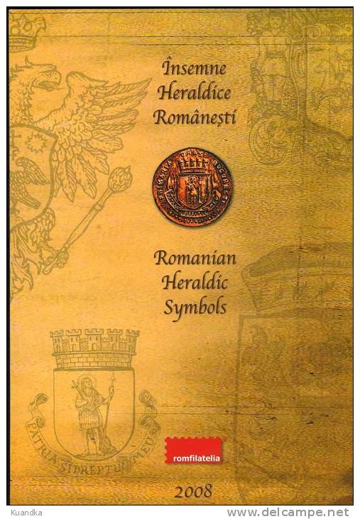 2008 Romanian Heraldic Signs Philatelic Folder 3 Of 4,Romania, Mi.6326-6329 - Unused Stamps
