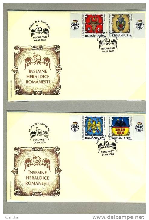 2008 Romanian Heraldic Signs Philatelic Folder 3 Of 4,Romania, Mi.6326-6329 - Nuovi