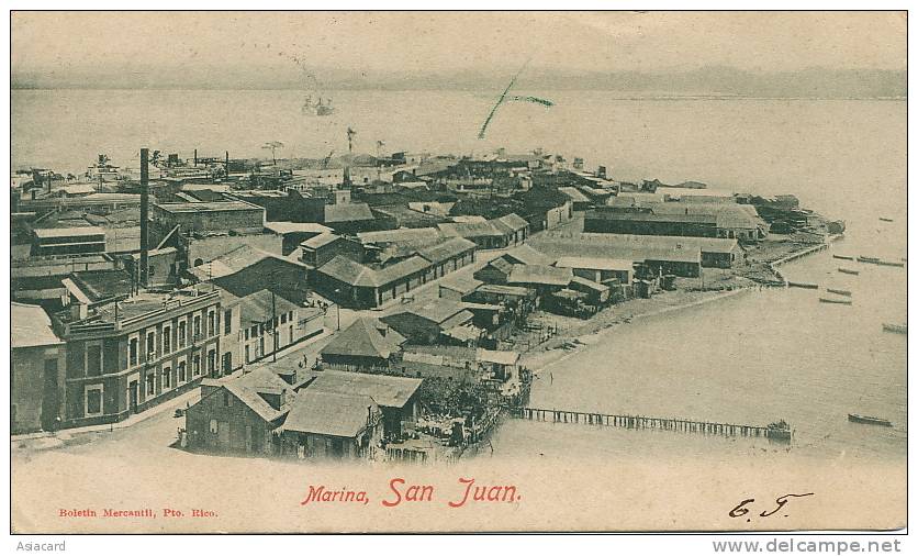 Puerto Rico San Juan , Marina Edit Boletin Mercantil P. Used Carolina To Cuba 1902 - Puerto Rico