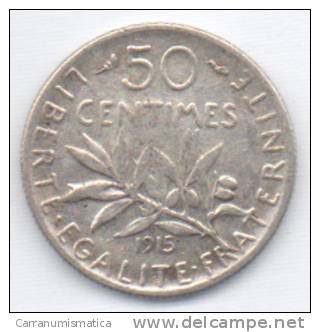 FRANCIA 50 CENTESIMI 1915 AG - Altri & Non Classificati