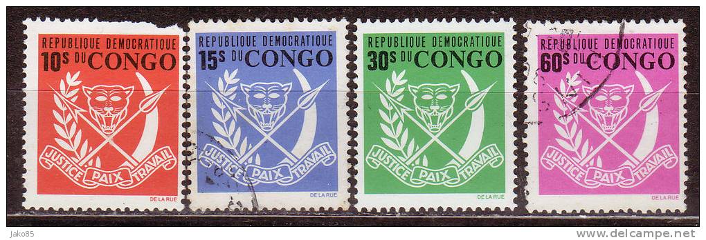 REPUBLIQUE DEMOCRATIQUE DU CONGO  - 1969 - YT N° 693 /696  ** Sauf N° 696 Oblitéré Le 693 Est HS Pas Compt - Ungebraucht