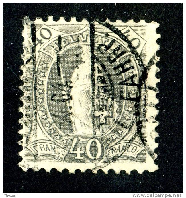 752 )  SWISS 1903  Mi.60YD  Used - Oblitérés