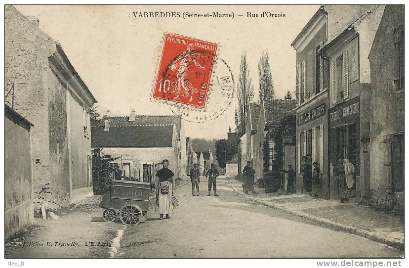 Varreddes Rue D' Orxois Attelage Boulangerie Boulangère Avec Baguettes Bois - Autres & Non Classés