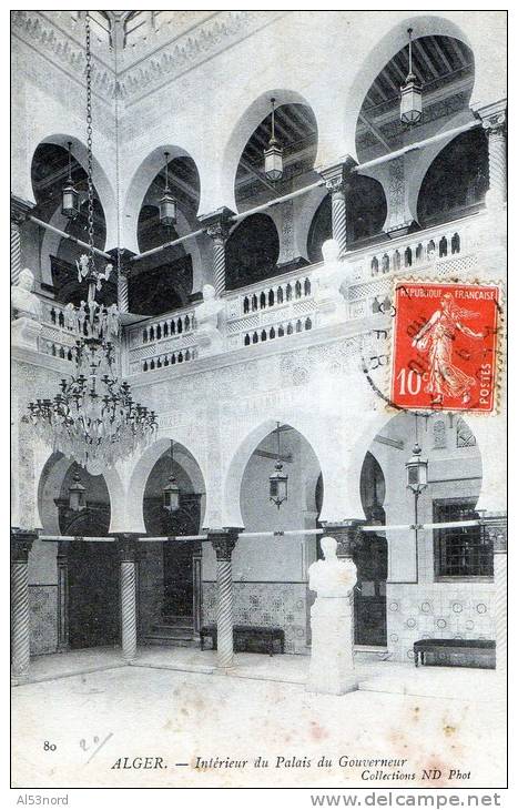 ALGER.  Intérieur Du Palais Du Gouverneur - Scènes & Types