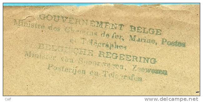 Brief Met Stempel PARIS 8/6/15 Met Stempel GOUVERNEMENT BELGE / Ministere Des Chemins De Fer, Marine, Postes Et Tele.. - Belgisch Leger