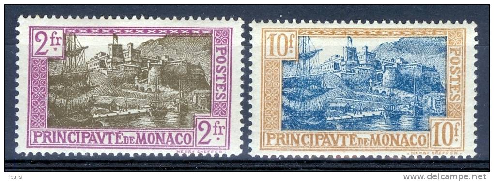Monaco 1924 Various Subjects 2 And 10 F MH - Lot. 1159 - Other & Unclassified
