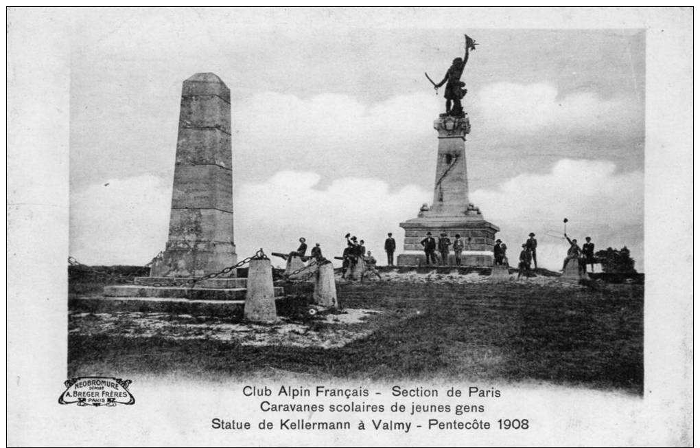 51 Valmy, Statue De Kellermann, Pentecote 1908 , Club Alpin Français, Section De Paris - Autres & Non Classés