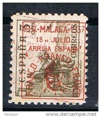 Sello Patriotico MALAGA, Guerra Civil, Variedad Num 41 Hh ** - Nationalist Issues