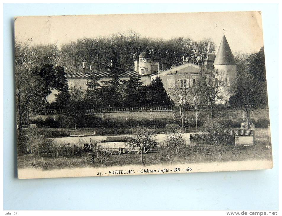 Carte Postale Ancienne : PAUILLAC : Chateau Lafite - Pauillac