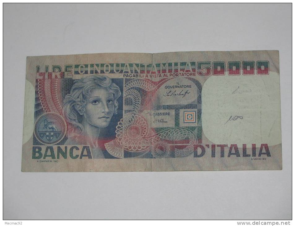 50000 - Cinquantamila LIRE - ITALIE  - 1977-1982 - Banca D'Italia. **** EN ACHAT IMMEDIAT **** - 50000 Lire