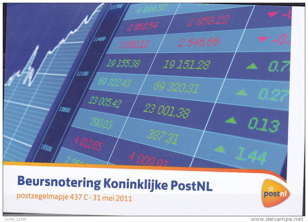Nederland 2012, Postfris MNH, Folder 437, Exchange Listing PostNL - Ungebraucht
