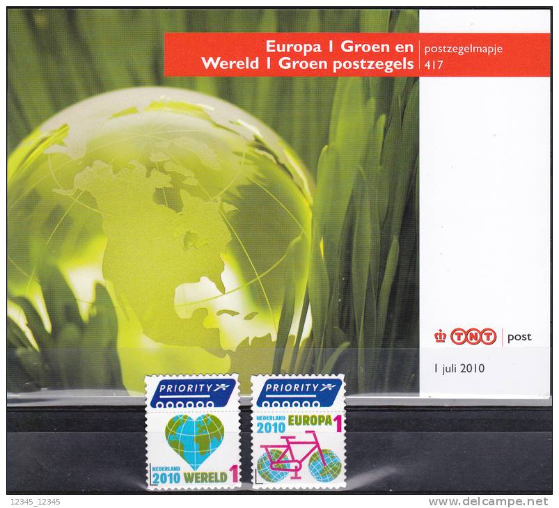 Nederland 2010, Postfris MNH, Folder 417,  The Environment - Ungebraucht
