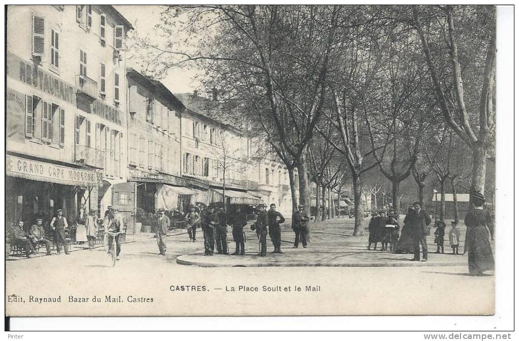 CASTRES - La  Place Soult Et Le Mail - Castres