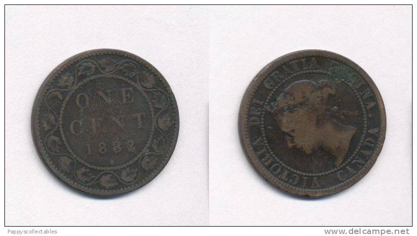 Canada Large Cent Queen Victoria 1882 H - Canada