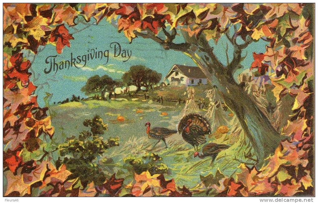 Illustrée Gaufrée : THANKSGIVING DAY ( Tuck ) - Thanksgiving