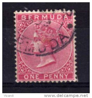 Bermuda - 1886 - 1d Definitive (Carmine-Rose, Watermark Crown CA) - Used - Bermuda