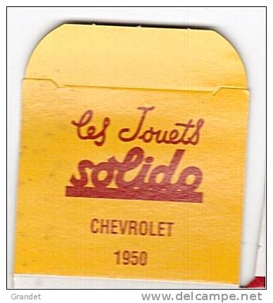 SOLIDO - BOITE VIDE  - CHEVROLET - 1950. - Otros & Sin Clasificación