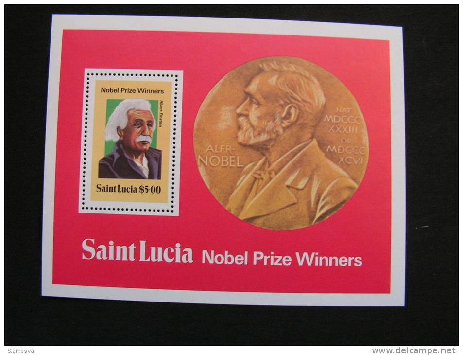 == Santa Lucia, Nobel Prize Block  ** MNH - St.Lucia (1979-...)