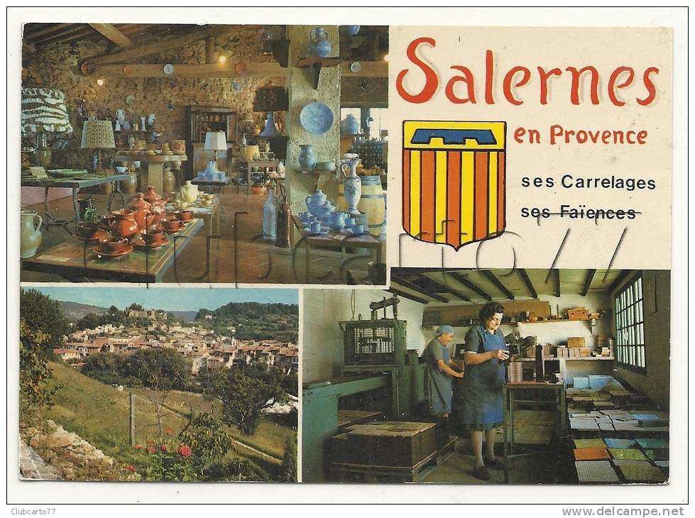 Salernes (83) :  3 Vues Dont Atelier De Fabrication Du Carrelage Env 1985 (animée). - Salernes