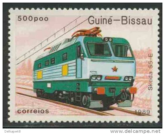Guinea Bissau 1989 Mi 1037 ** Type 55E Electric Locomotive, Czechoslovakia / Schienenfahrzeug / Véhicule Ferroviaire - Treinen
