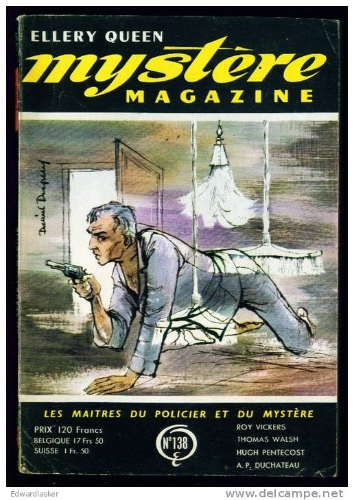 MYSTERE MAGAZINE N°138 : Nouvelles De Hugh Pentecost, Charles Henneberg, Roy Vickers, A.-P. Duchâteau, Etc - Opta - Ellery Queen Magazine